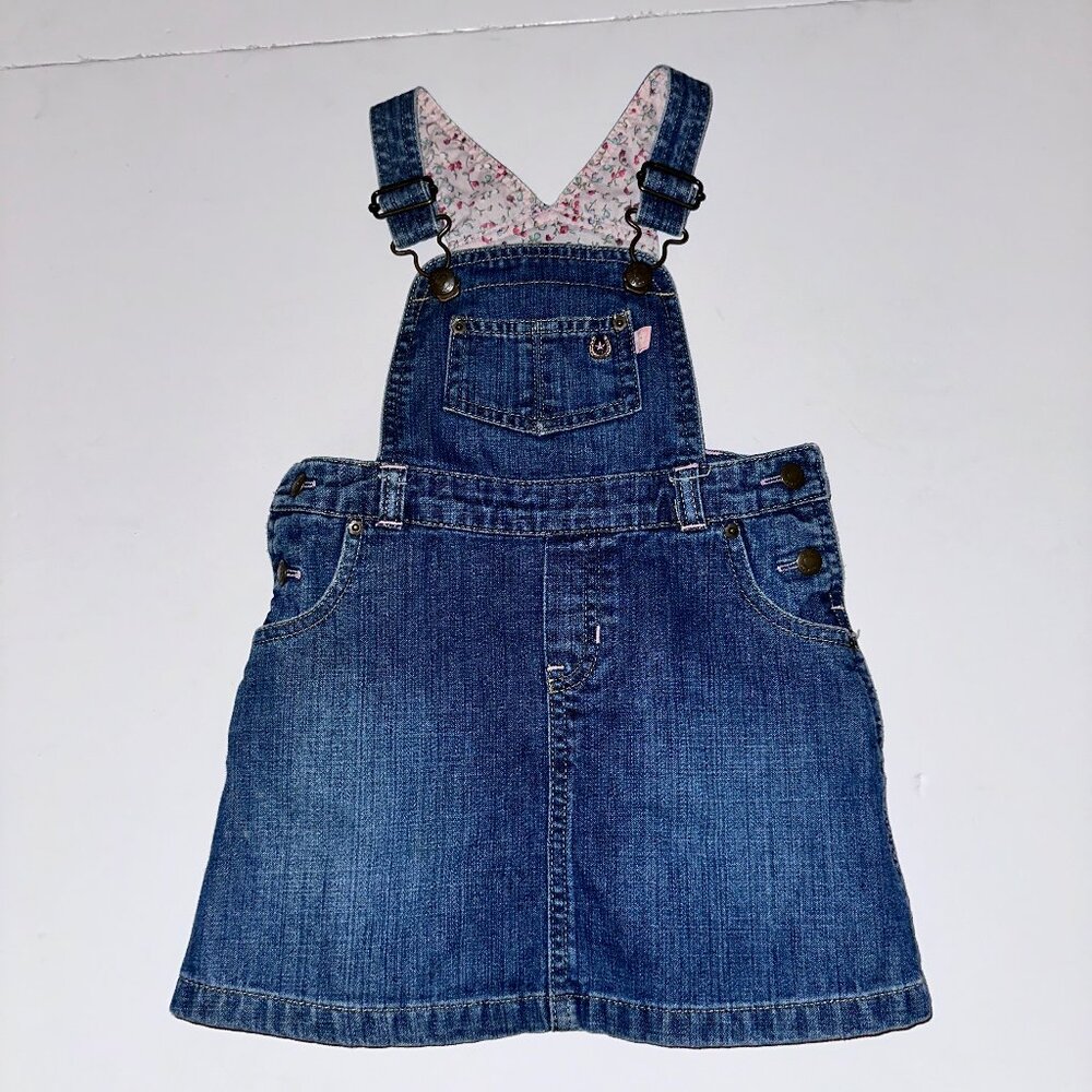 VTG Girls Toddler Overall Denim Pony Club Baby Gap Size 3T Skirtall jumper dress